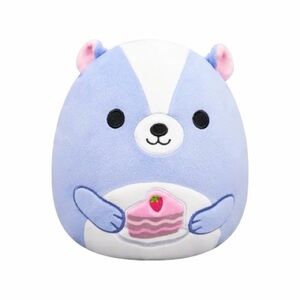 Squishmallow Caspian The Lavender-Blue and White The Skunk NWT